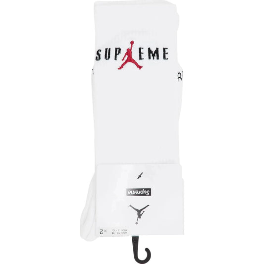 Supreme Jordan Crew Socks White