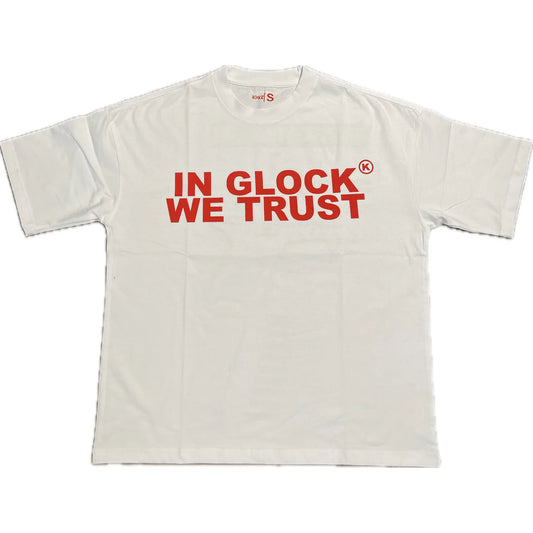 In Glock We Trust Tee (White/Red)