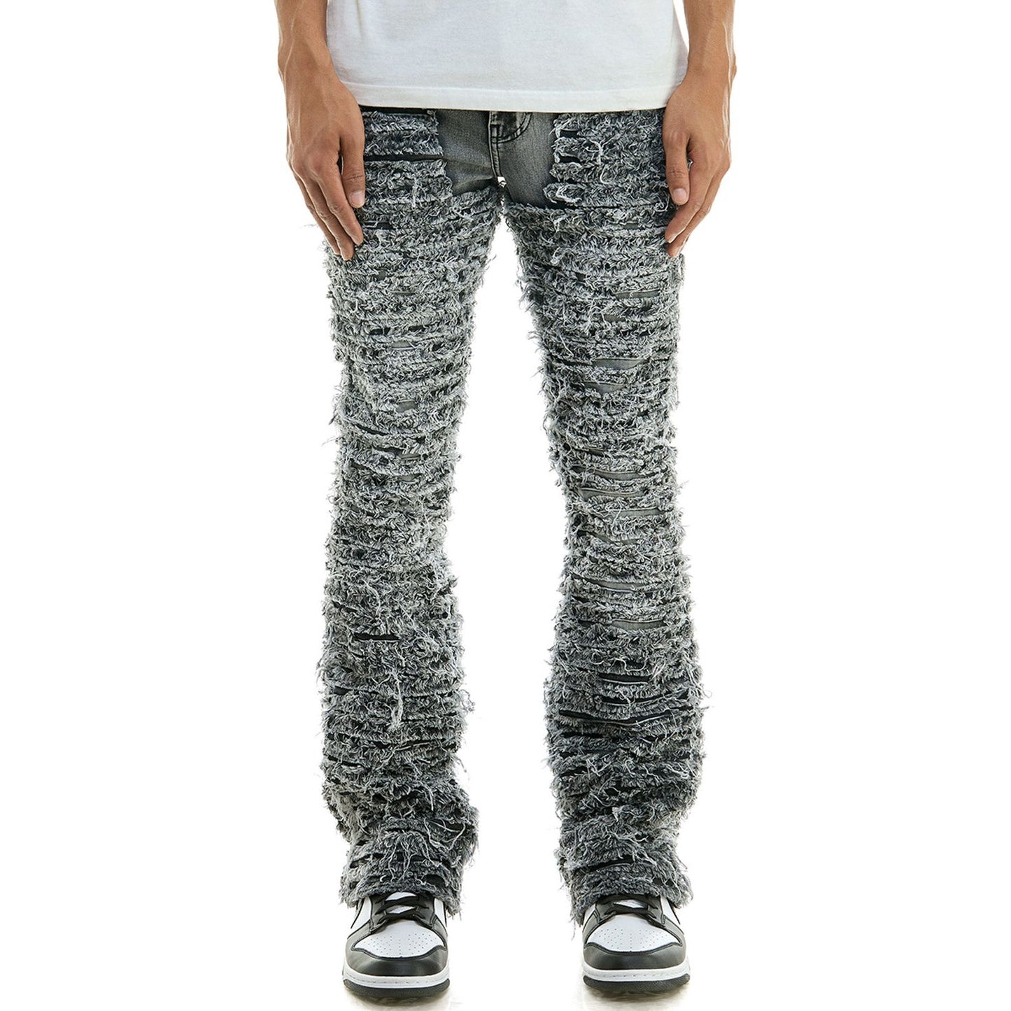 KDNK - Blaze Distressed Jeans - Grey